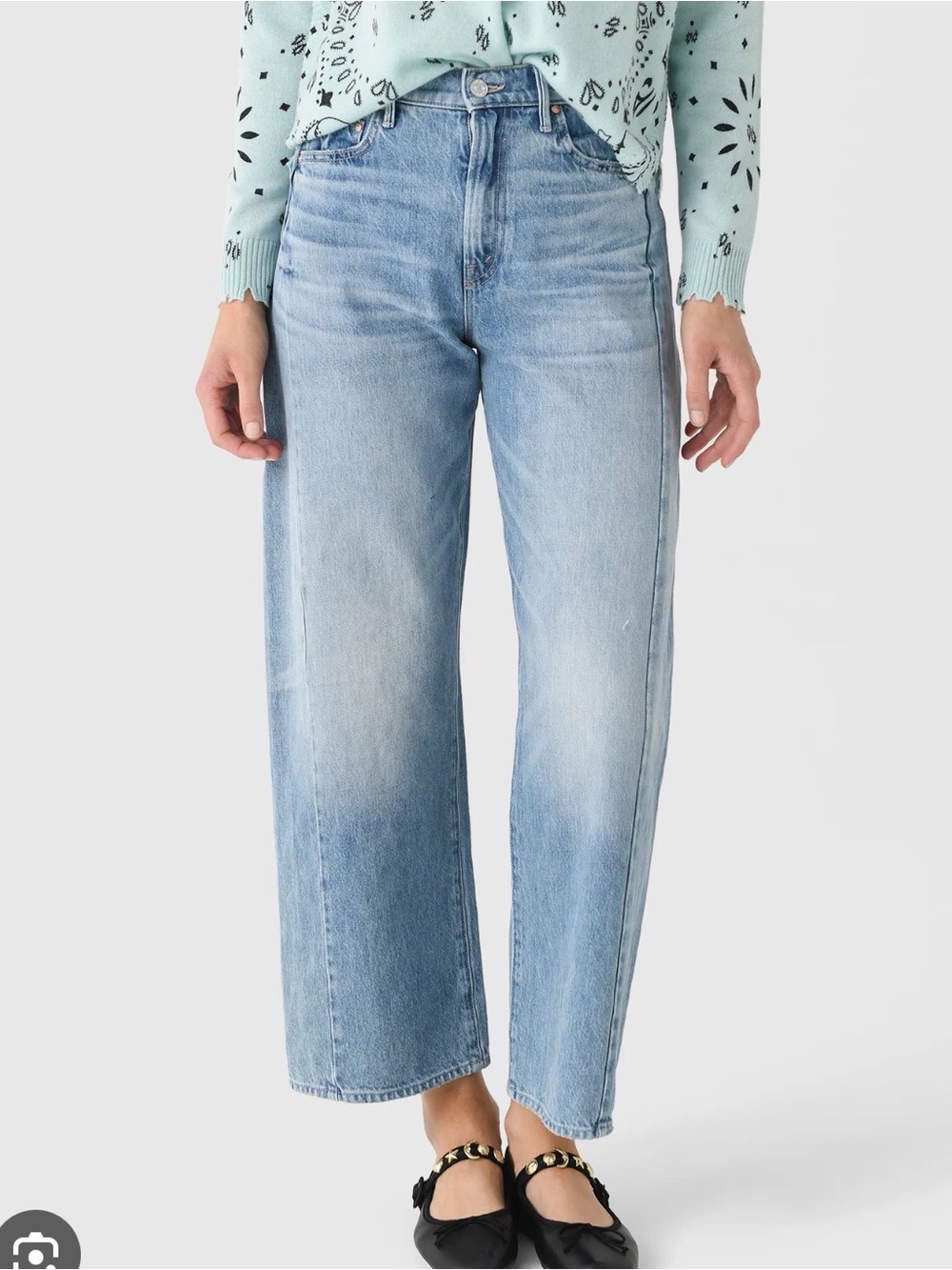 Mother half pipe flood jeans